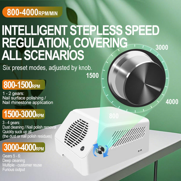 120W Strong Manicure Nail Dust Vacuum Cleaner with Hand Pillow