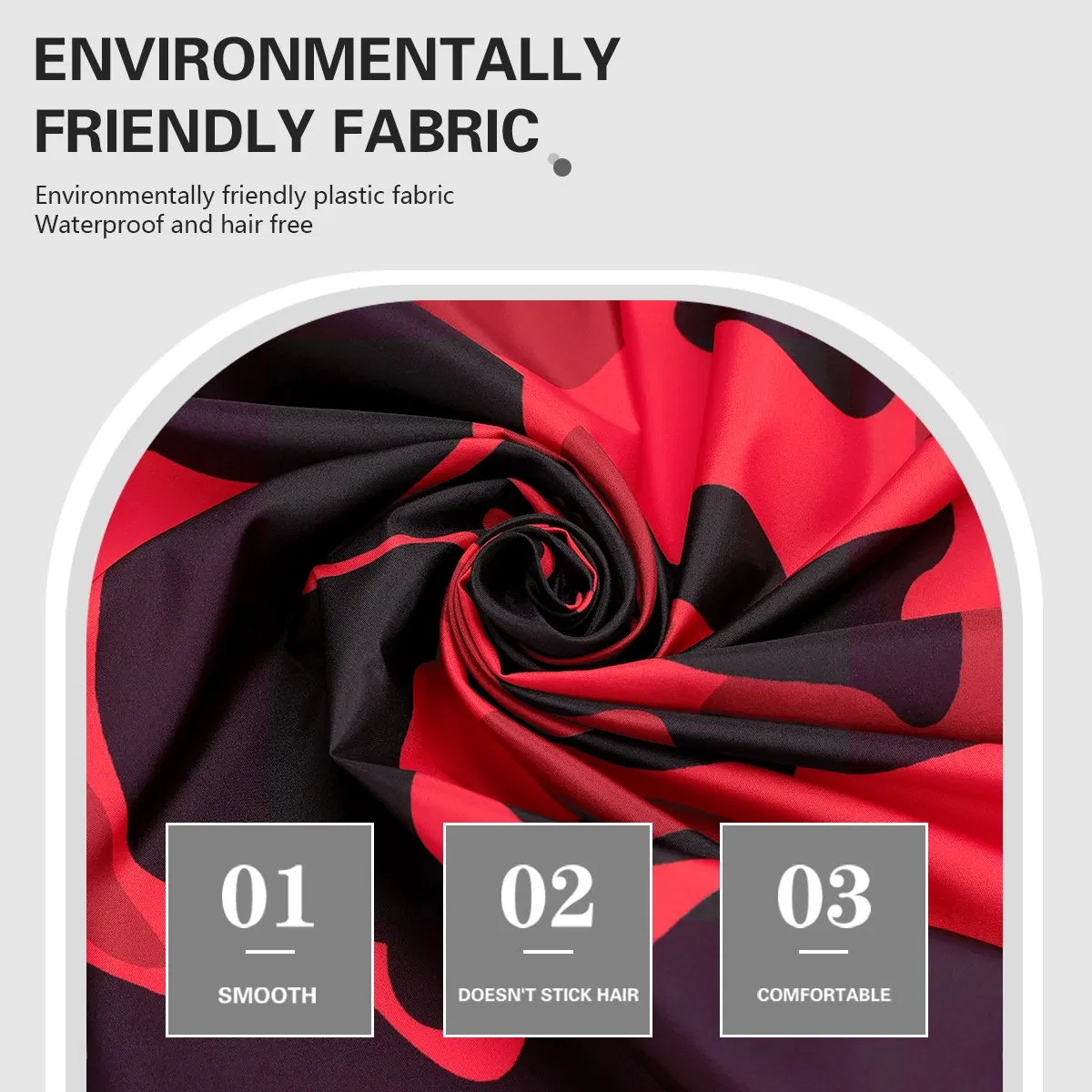 Luxury Polyester Material Waterproof Hairdresser Barber Capes Hair Cutting Cape for Salon