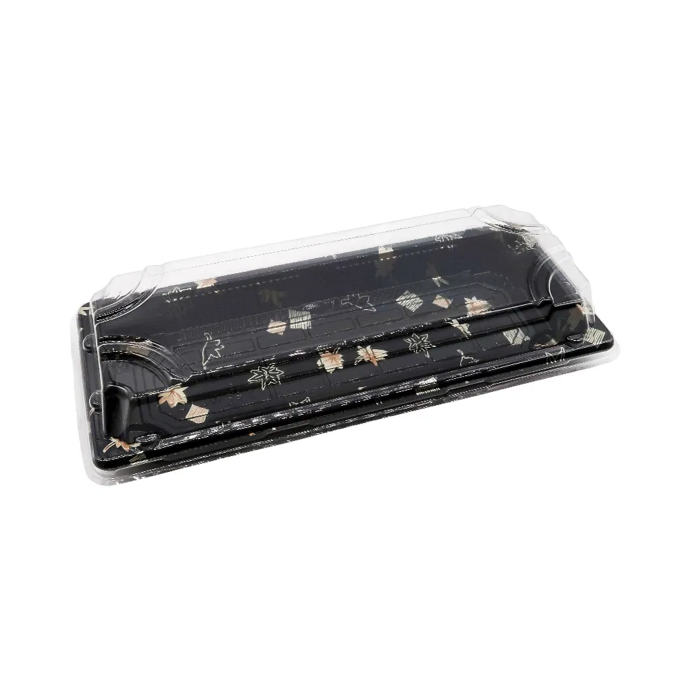 Factory Wholesale Recyclable Plastic Sushi Roll Food Packaging Food Grade Disposable Desserts Food Container Takeaway Freezable Custom Sushi Tray