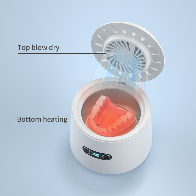 Mini Machine Portable Other Household Ultrasonic Jewelry Denture Cleaners with UV Function
