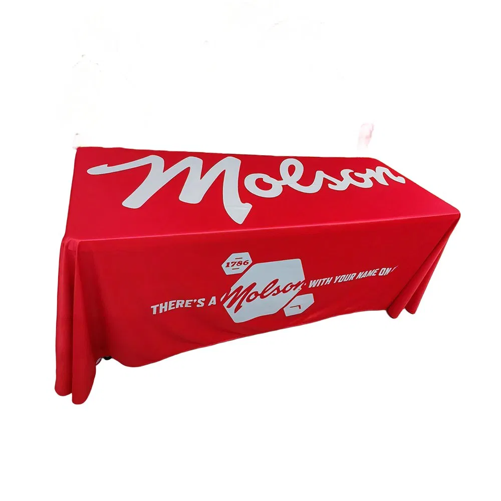 Custom Design Indoor and Outdoor Promotional Rectangle Table Cover Stretch Table Cloth with Your Logo