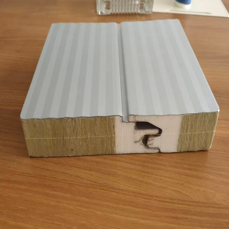 Rock Wool Sandwich Insulation Panel Wall/House Dual-Use a-Level Fireproof 100mm Sound Insulation Preferred