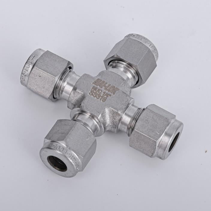 Nai Lok Hc276 Union Cross Four Way Pipe Joint Forged SS316 Tube Fittings Compression Cross