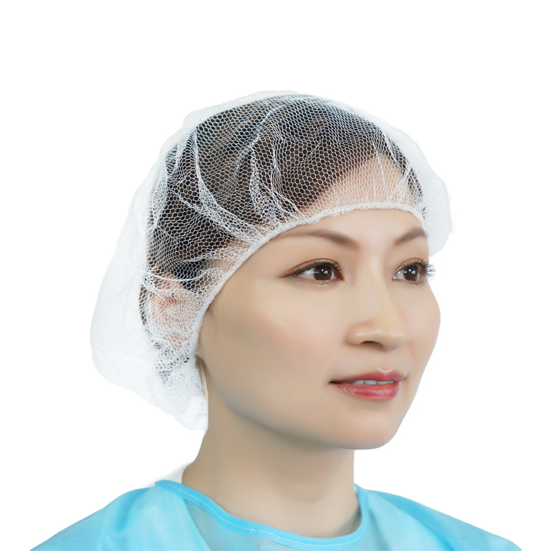 Adjustable and Comfortable 19''-24'' Disposable Nylon Hair Net Cap with Elastic