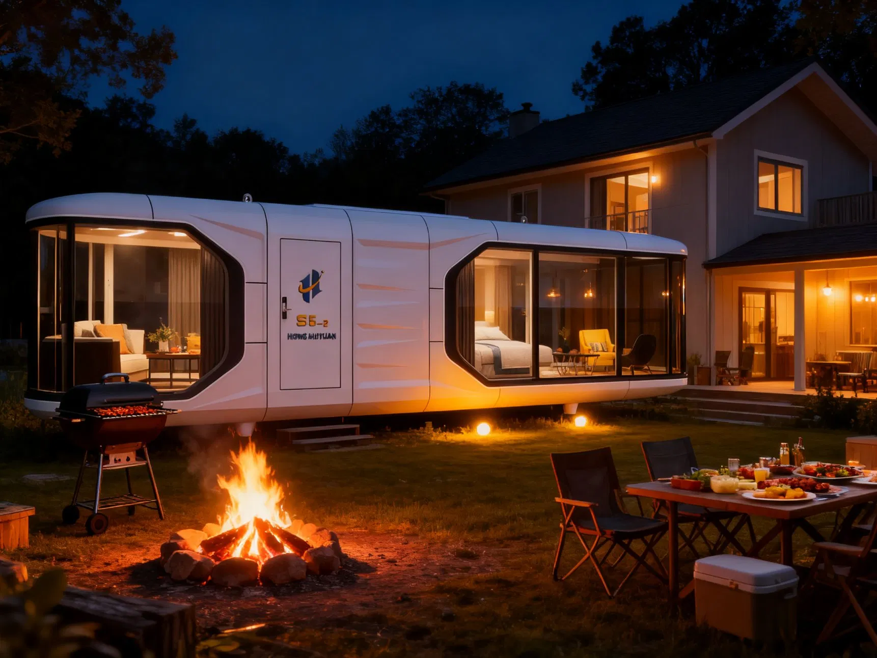 Eco-Friendly Intelligent Space Capsule House for Versatile Living Solutions