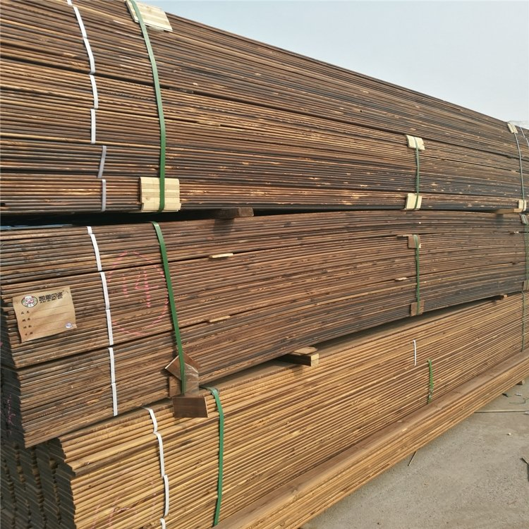 High Quality Supply Straight Furniture Board Decoration Wood Board a Variety of Specifications Carbonized Poplar Solid Wood Board Price