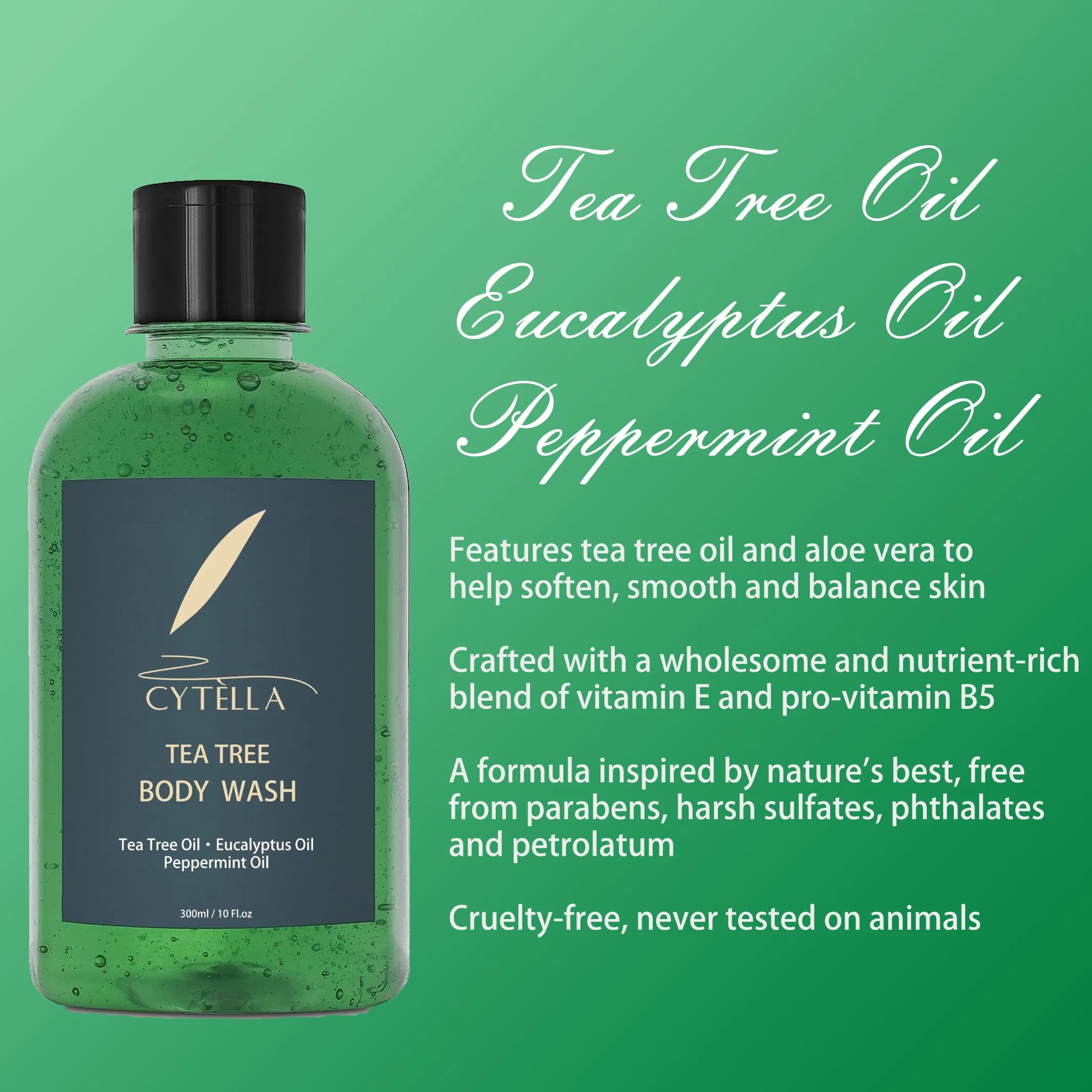 Tea Tree Eucalyptus Oil Shower Gel Body Wash