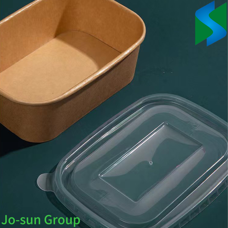 Microwave Heating Lunch Box Spot Disposable Lunch Box Kraft Paper Rectangular Bowl Takeout Lunch Box Disposable Bowls
