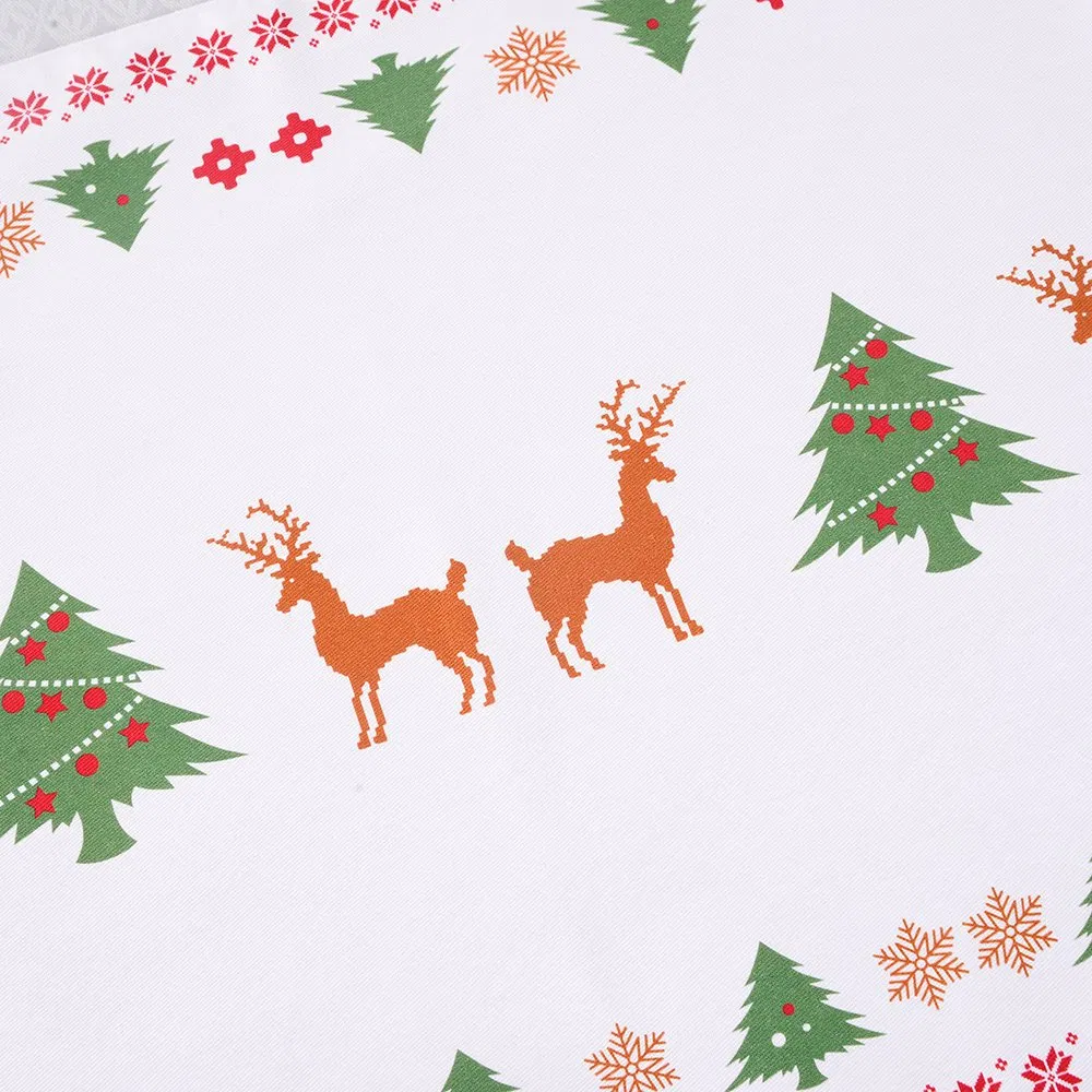 Customizable Wholesale Christmas Series Pure Cotton Printed Table Runner