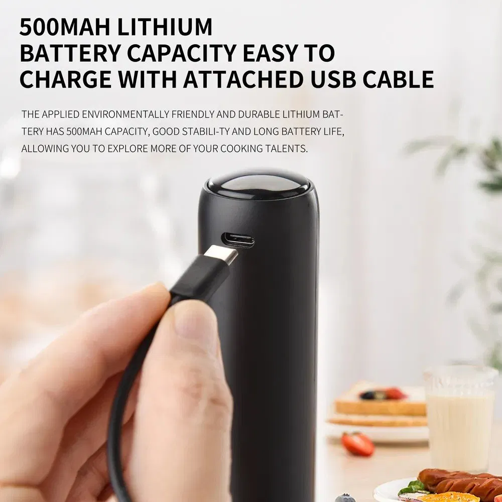 2025 Rechargeable Electric Milk Frother Stainless Steel Whisk Customize Mini Mixer