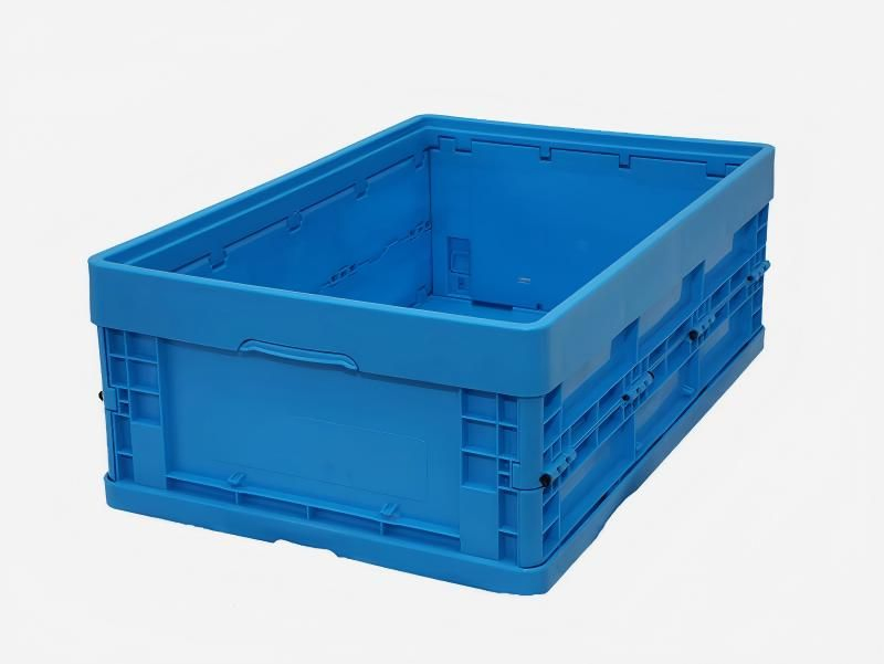 Foldable Plastic Storage Boxes with Lid - Heavy Duty, Stackable & Collapsible for Home, Office & Warehouse