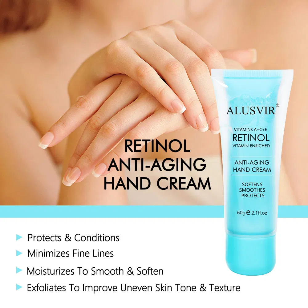 Moisturizing Natural Anti Aging Retinol Hand Care Lotion Tube Organic Whitening