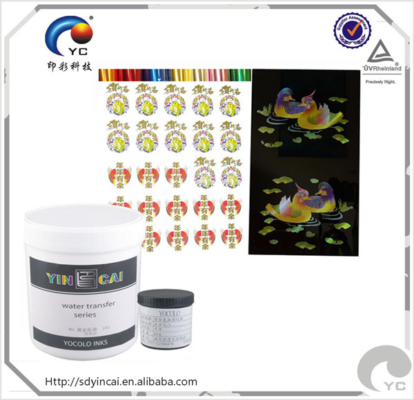 Screen Printing Eco Solvent Base UV Varnish Ink for Foil Stamping Water Transfer Decal Stickers / Direct Printing