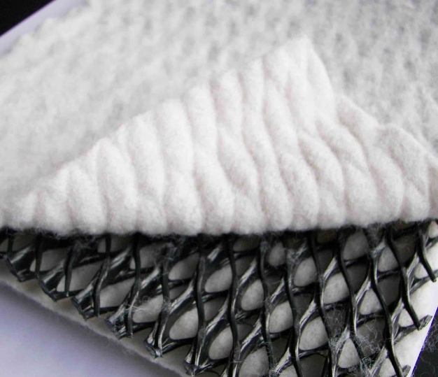 Geotextile Drainage Mat Drainageand Reinforcement L Composite Drainage Network with Needled Punched Non-Woven Geotextile and Three-Dimensional Geonet Core for
