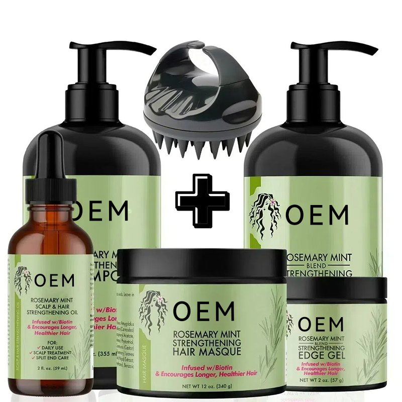 Rosemary Hair Growth Oil Shampoo and Conditioner Wholesale Natural Organic Hair Mask Hair Care Set for Women