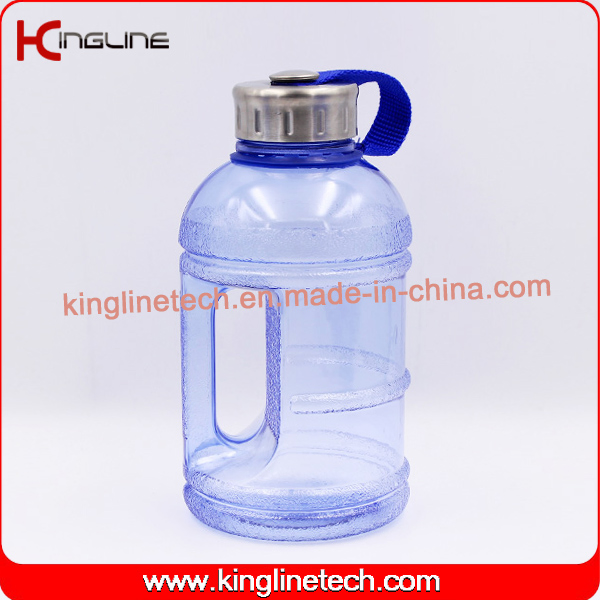 Custom logo 1L plastic jug colorful water bottle with handle for fitness