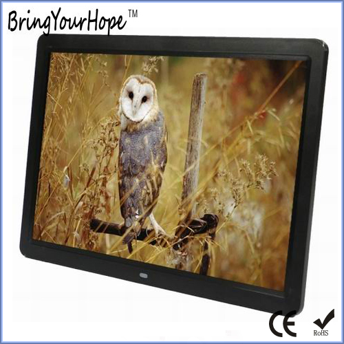 1080P HD Plastic 15" Digital Picture Frame in Black