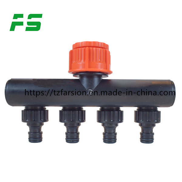 1/2 "3/4" 1 Female Drip Irrigation 4-Way Garden Tap Water Splitter Water Pipe 4 Way Splitter Irrigation Valve Quick Connector Splitter