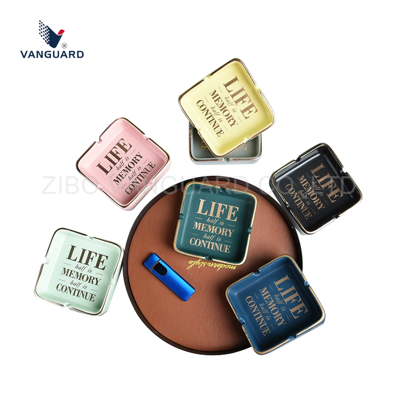 Factory Wholesale Ashtray Outdoor Ceramic Cigarette Ashtray for Promotion