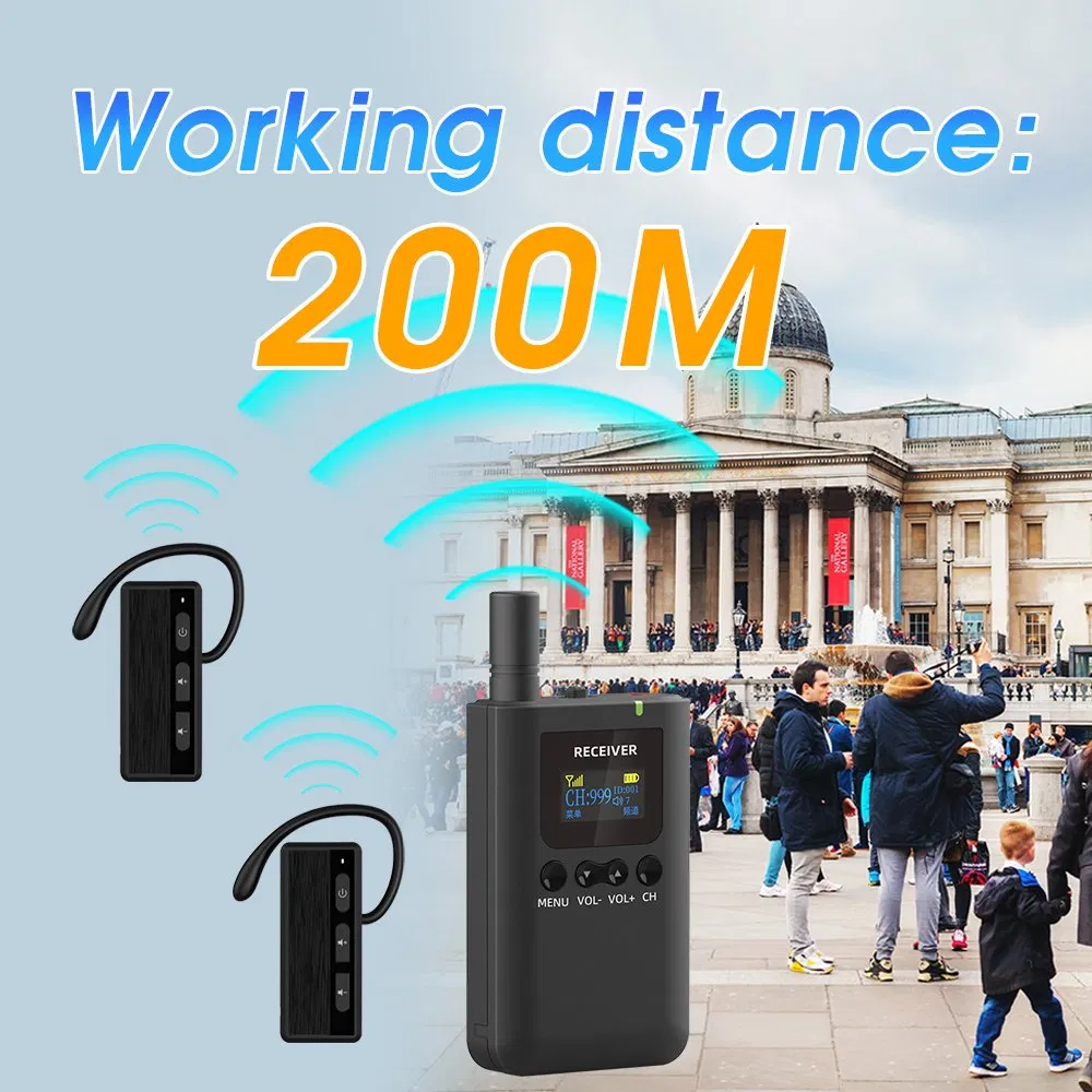 Беспроводная аудиосистема для гида 9510t 9101r, 2.4 ГГц, 999 каналов