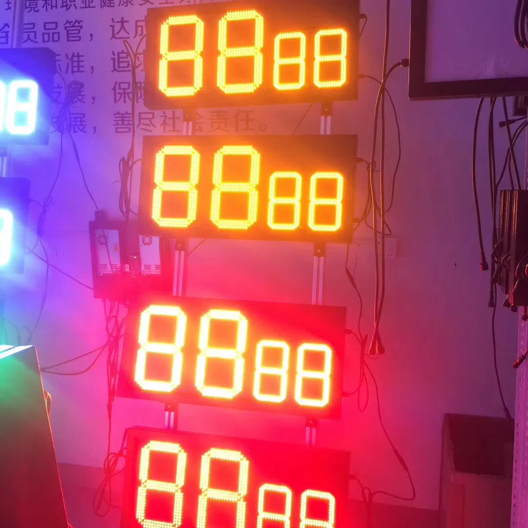 Waterproof 7 Segment Outdoor Gas Price High Brightness LED Display