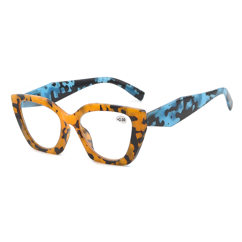 Wholesale Wide Frame Custom New Reading Glasses with Colorful Tortoiseshell Design