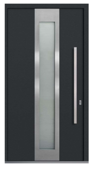 Stylish Aluminium with Gray Tinted Glass Design Entrance Door