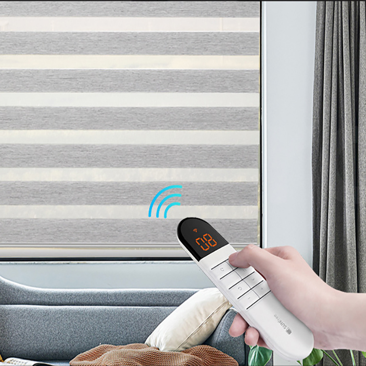Day and Night WiFi Motorized Zebra Blinds for Window
