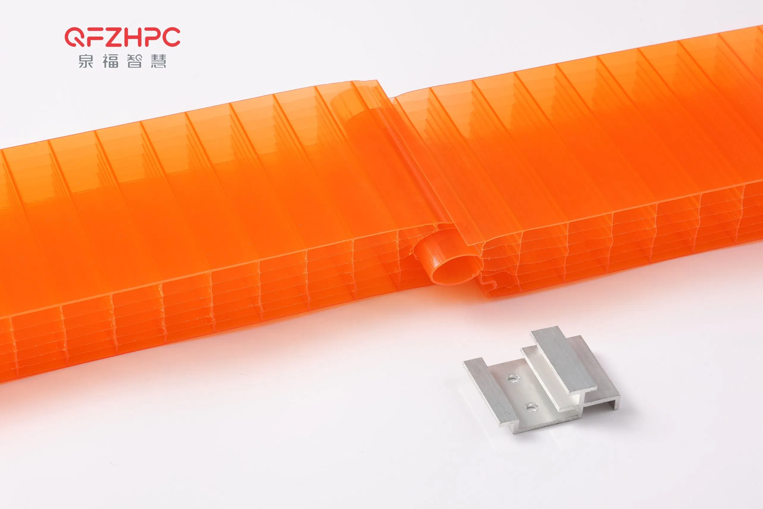 Colorful Good Light Diffusion Plug Pattern Polycarbonate Hollow Sheet for Building Material