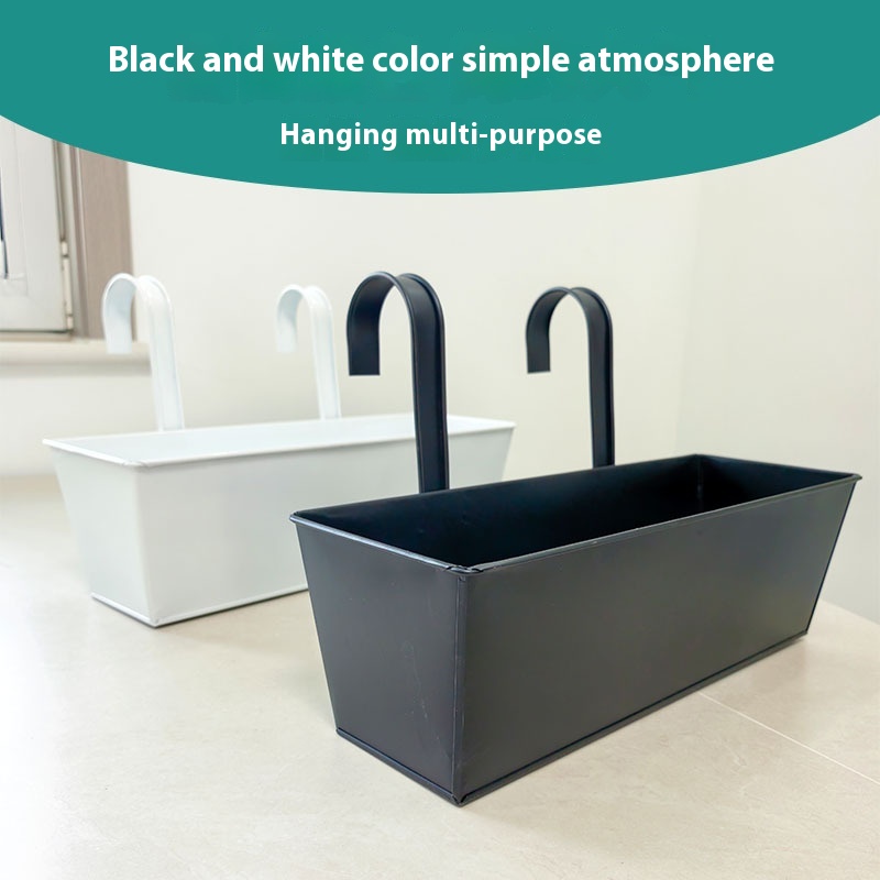 Кашпо подвесное металл кованое прямоугольное