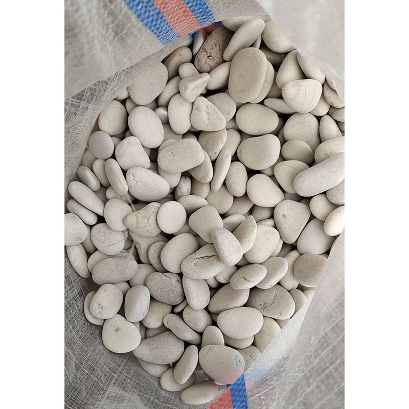 China Natural Polished River Pebble Stone Mosaic on Net Pebbles Mosaics Mesh Tile