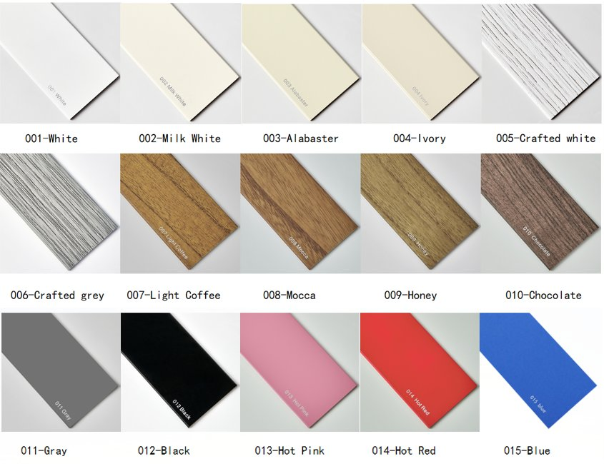 PVC Shutter Components Extruded PVC with Al Core