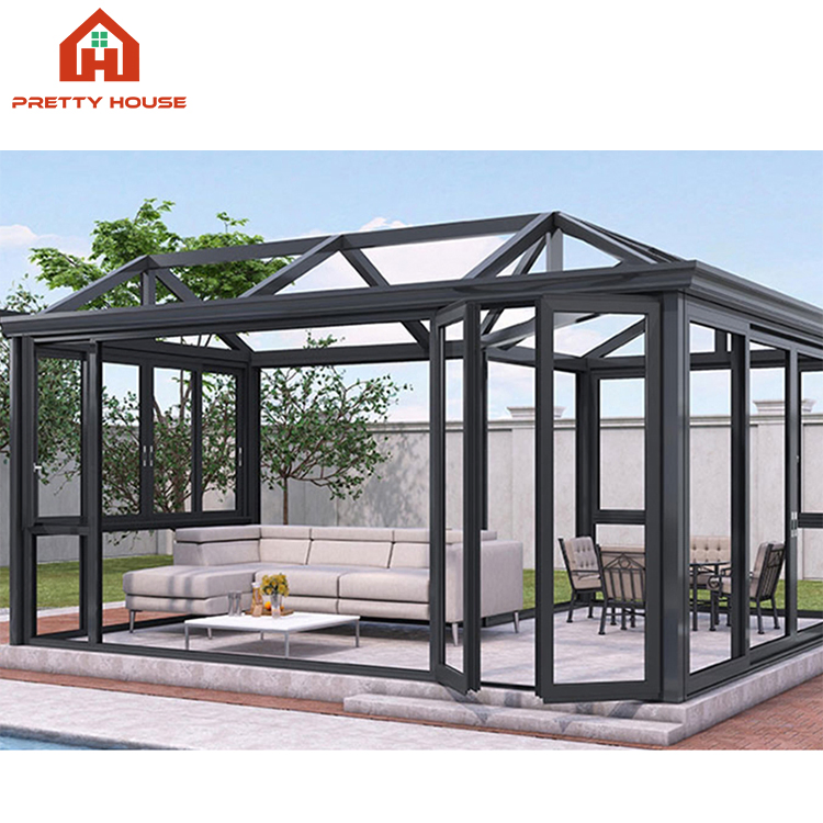 High Wind Resistance Retractable Large Swimming Pool Roof Foldable Aluminium Enclosures
