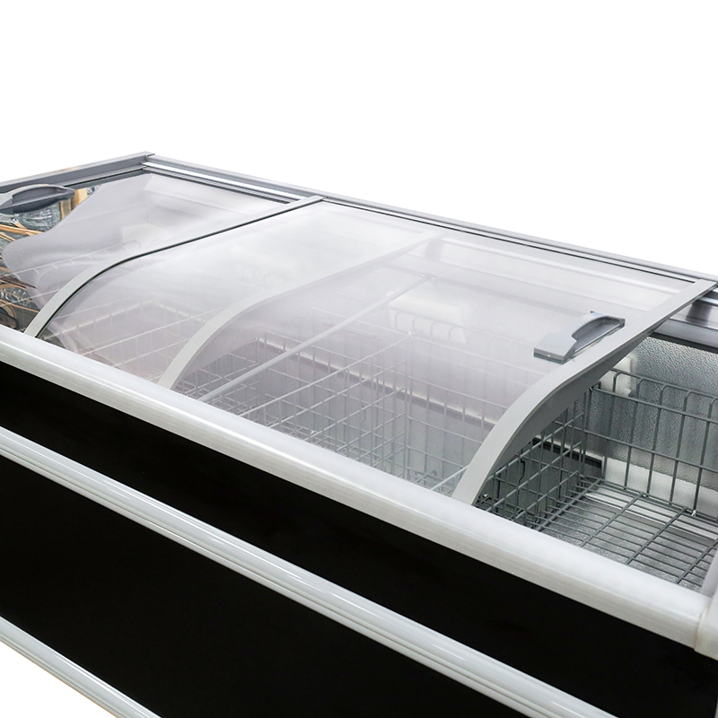 Commercial Refrigerator Top Sliding Open Auto Defrost Fridge Chest Island Deep Freezer