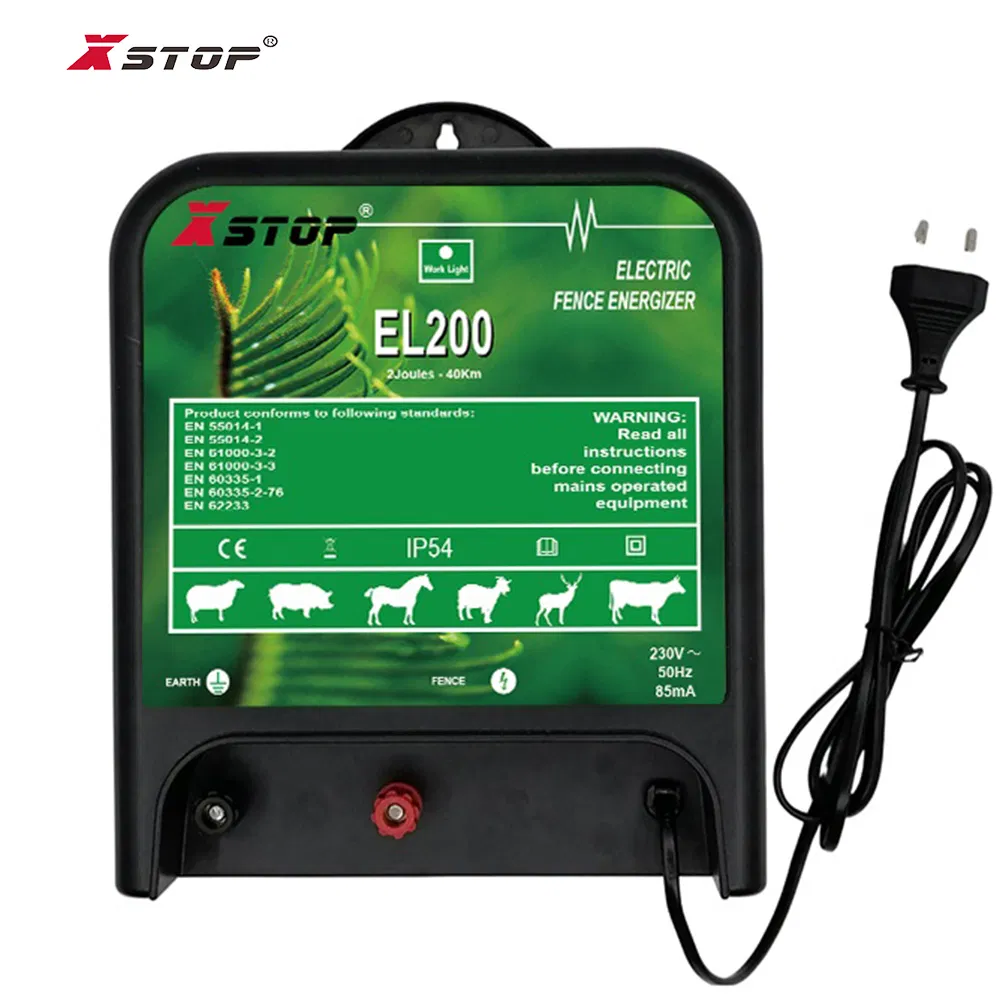 Factory Price Electric Fence Energizer for Cattle Livestock Animals Fence Energizer for Semi and Permanent Fencing EL200