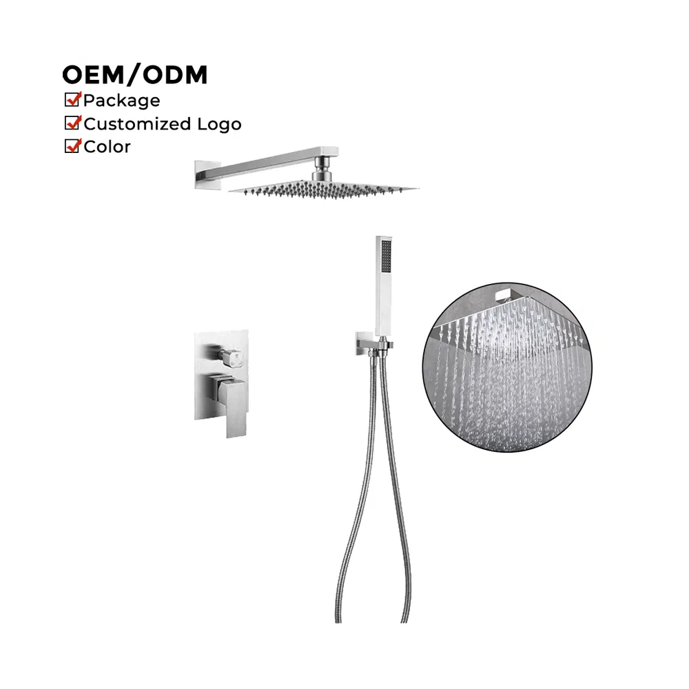 Bathroom Stainless Steel Shower Mixer Concealed Shower Chrome Shower Set