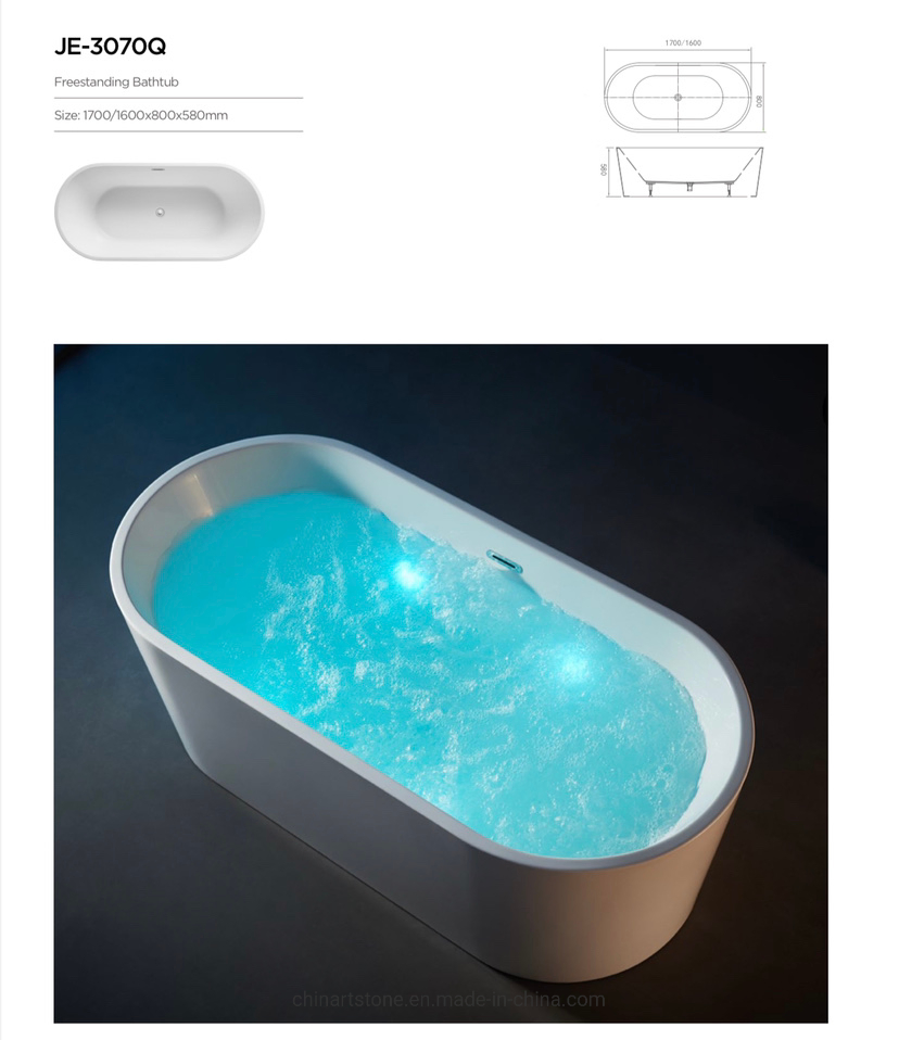 Белая/черная акриловая ванна на ножках для дома