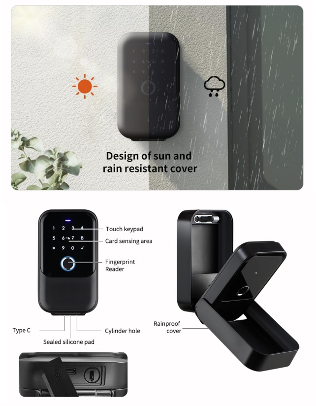 IP65 Tuya Smart Key Storage Box with Tuya Ttlock APP Control