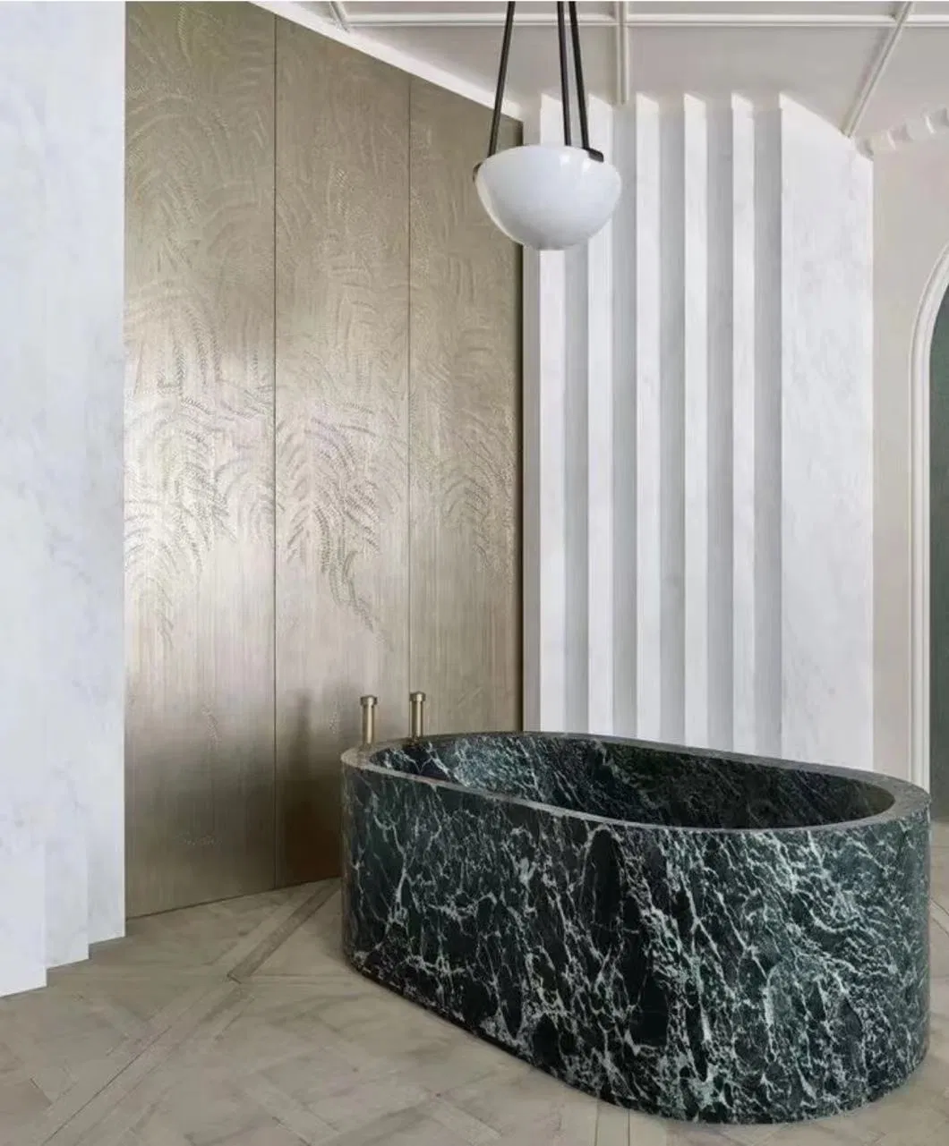 Hand Made Carving Natural Stone Hotel Decor Freestanding Marble Bathroom Bathtub Price