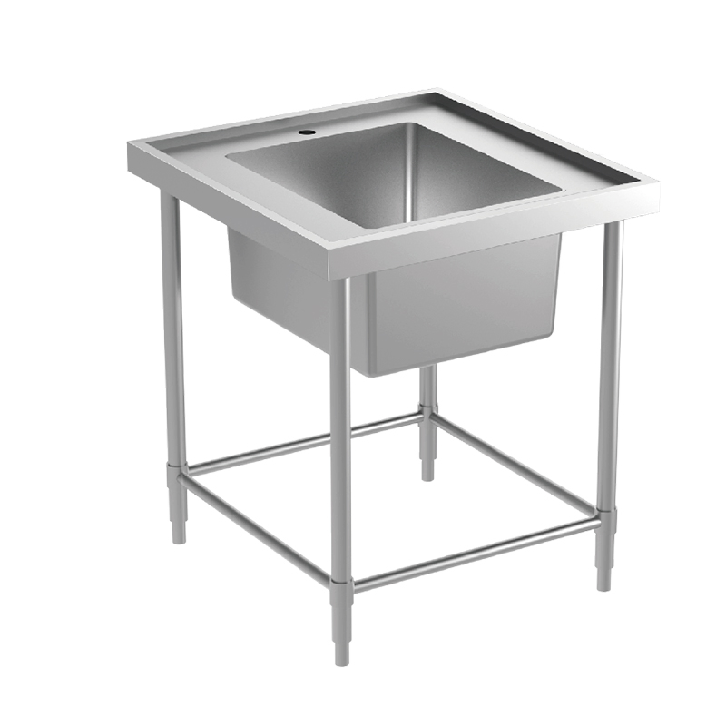 Commercial Stainless Steel Kitchen Sink Table -1 Faucet Hole +1 Bowl