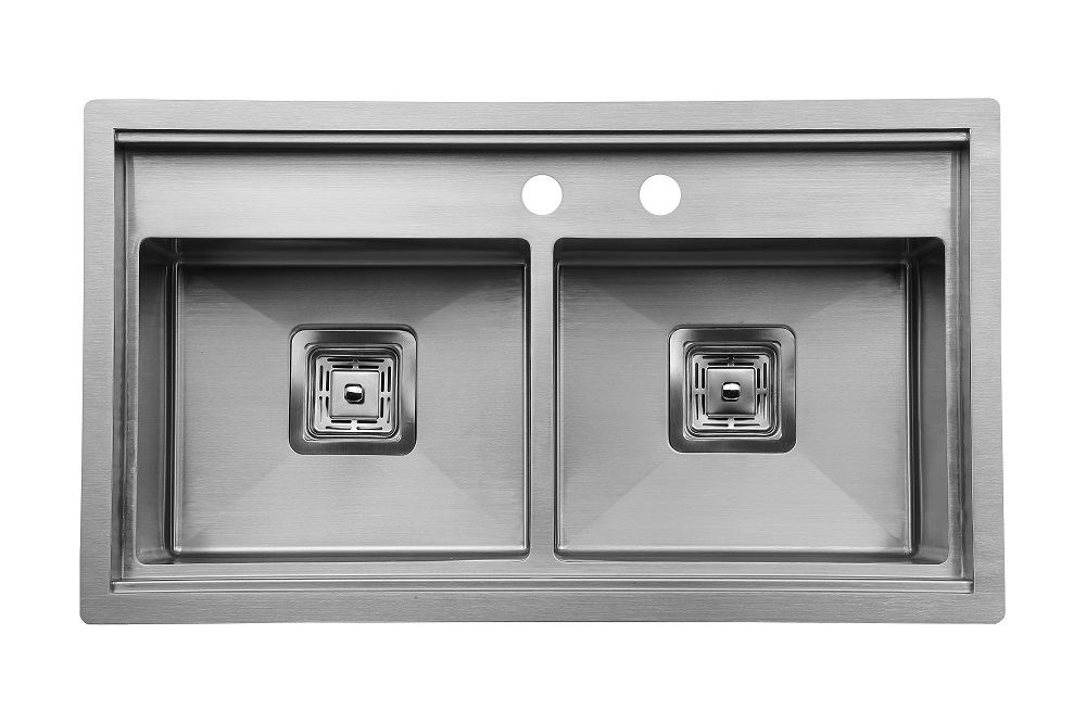 Double Bowls Handmade Kitchen Sink, Stainless Steel Sink (BF8248)