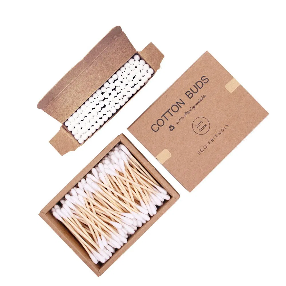 Disposable Double-End Cotton Swabs Bamboo Ear Cotton Buds