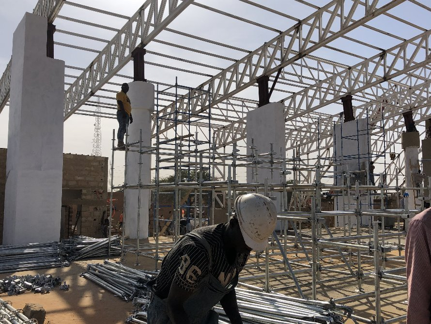Football Stadium PVDF/PTFE Coated Fabric Roofing Tensile Membrane Steel Structure
