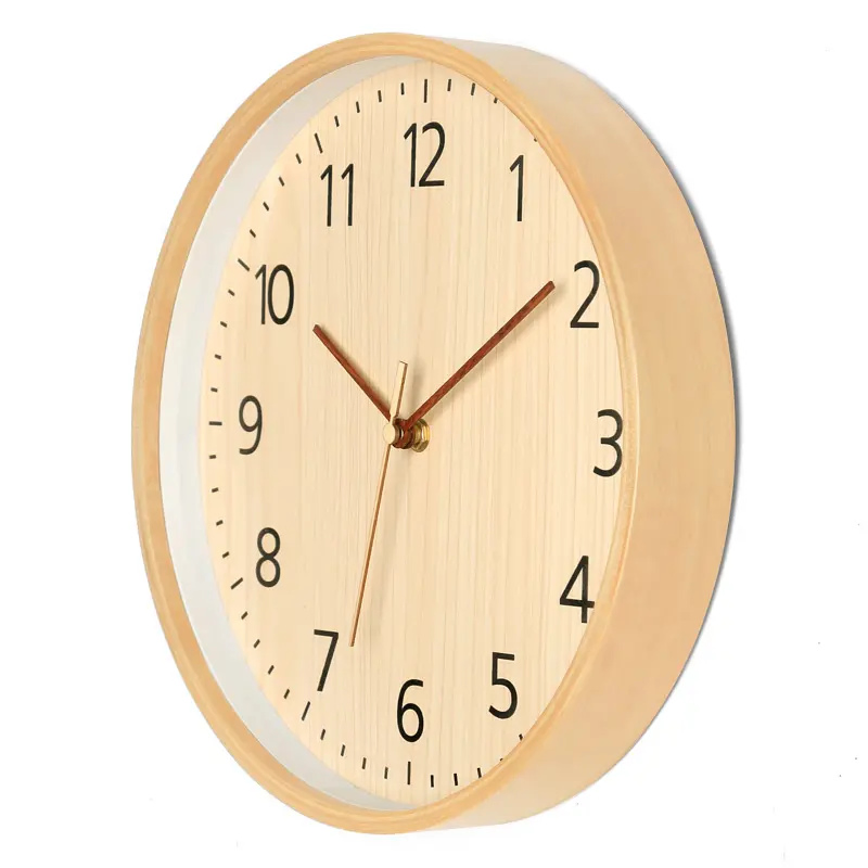 Easy Natural Eco-Friendly Delightful Luxury Wooden Wall Clocks Custom Logo