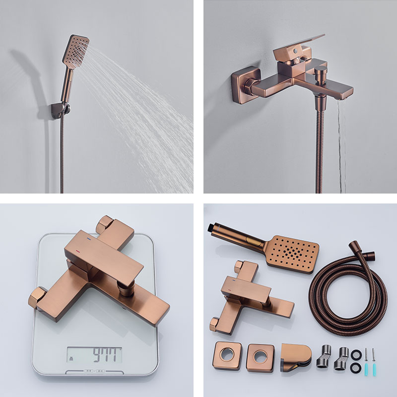 Bathroom Appliances Simple Shower Head Square Bathtub Faucet for Different Shower Heights