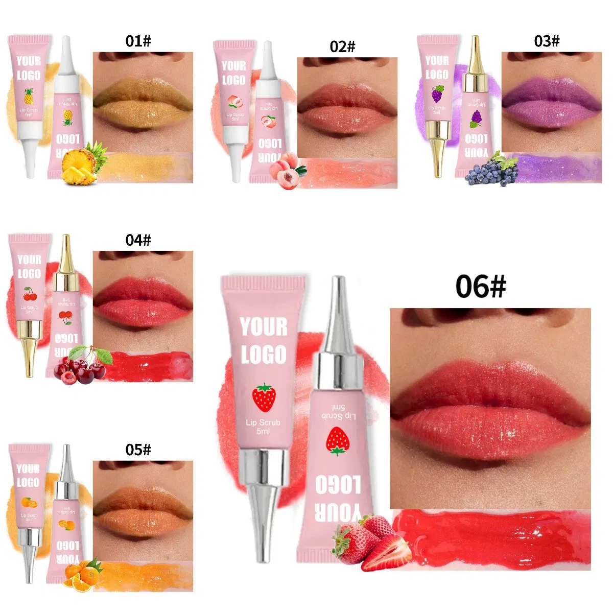 Private Label Natural Organic Fruit Strawberry Lip Care Exfoliator Lip Scrub Supplier