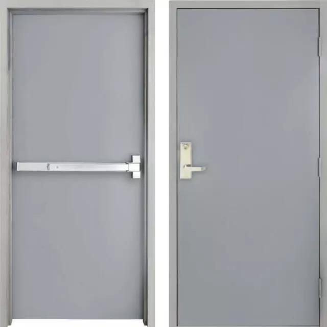 Automatic Alarm Exit Fireproof Steel Door Fire Door with Alarm Panic Bar