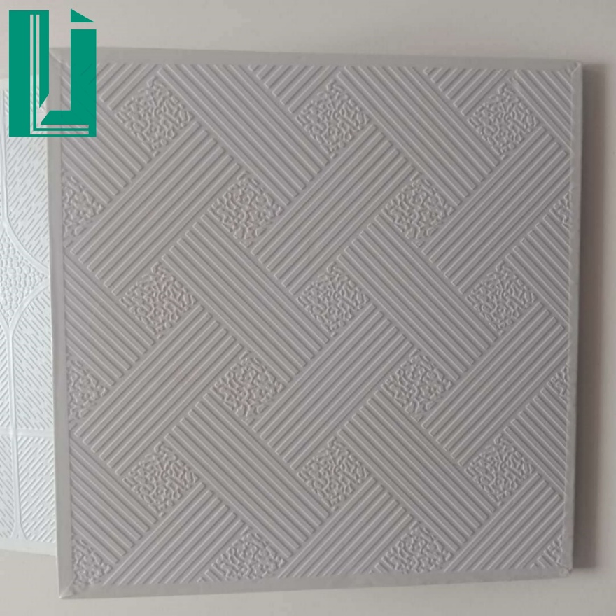 Ceiling Tiles Plaster Board Plaster Tiles with Edge Guard and Back Aluminum
