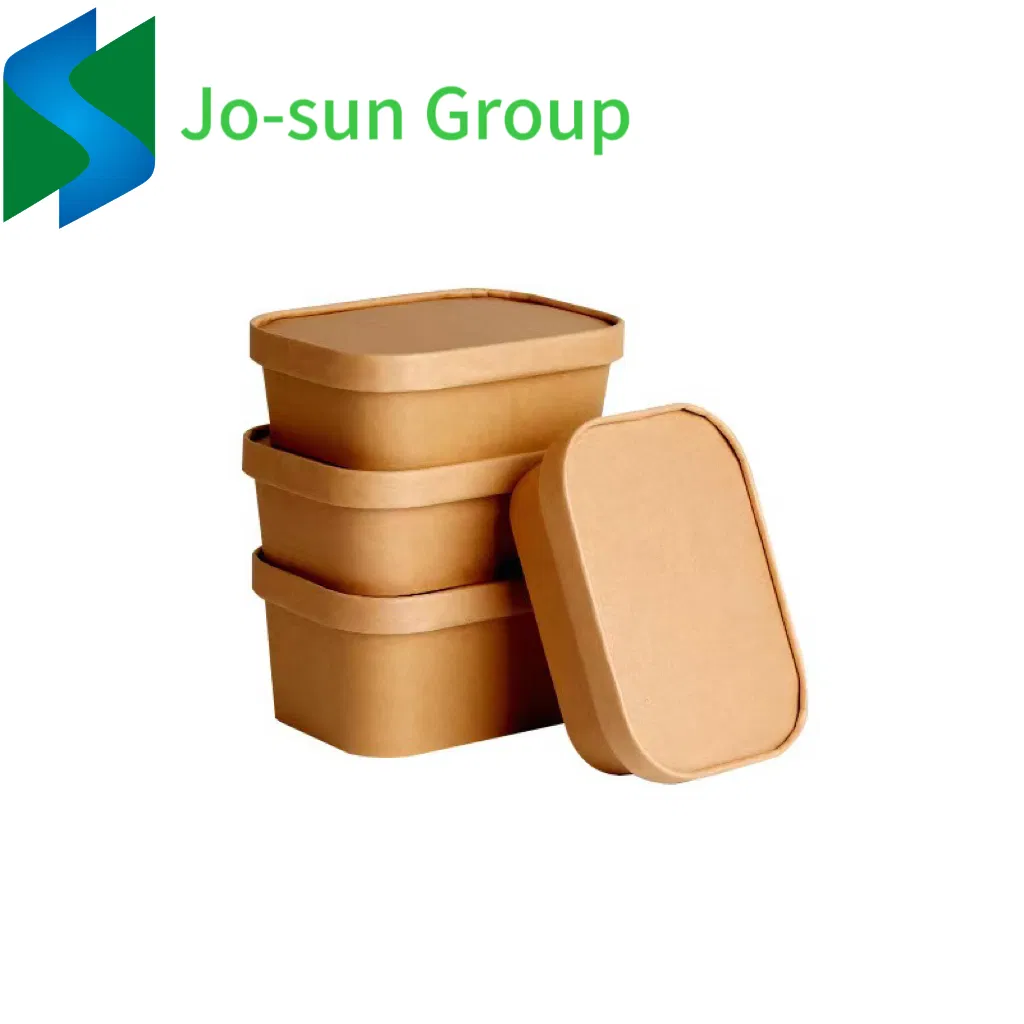 Made in China Disposable Food Containers Biodegradable Lunch Box Paper Salad Bowl Manufacturer Rectangular Paper Bowl