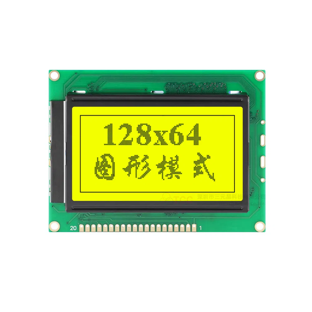 Hot Selling 128X64 Graphic LCD 20 Pin Monochrome 12864 LCD Display Module
